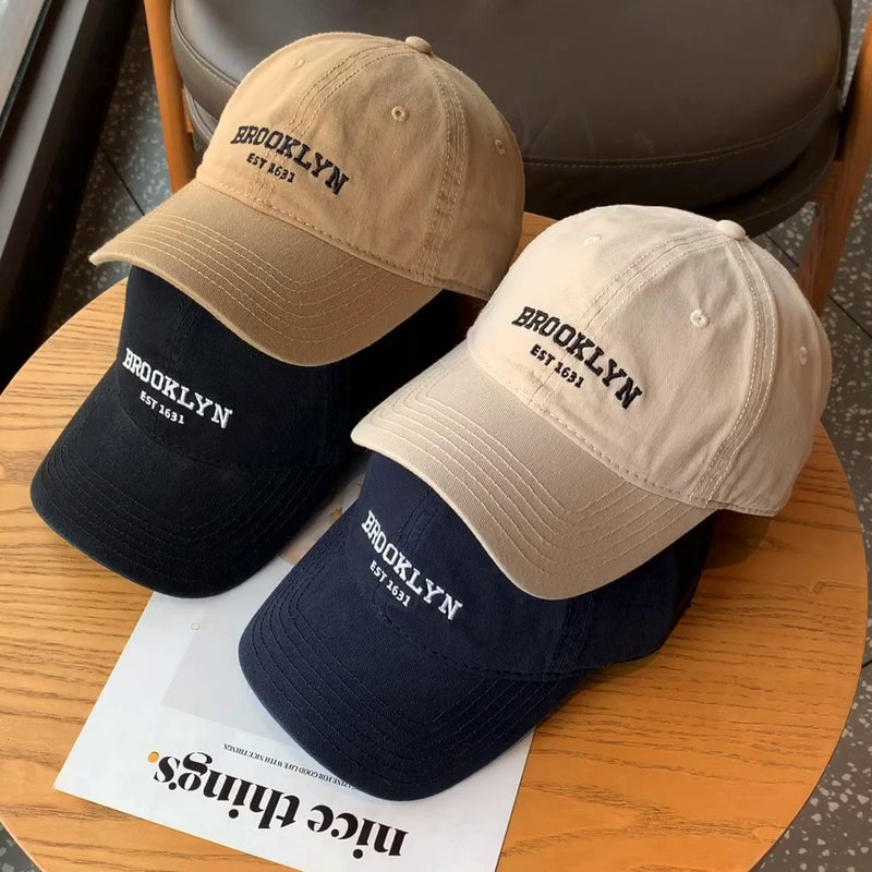 Japanese Letter Baseball Cap, Unisex, Soft Top, Face Slimming - Image 1