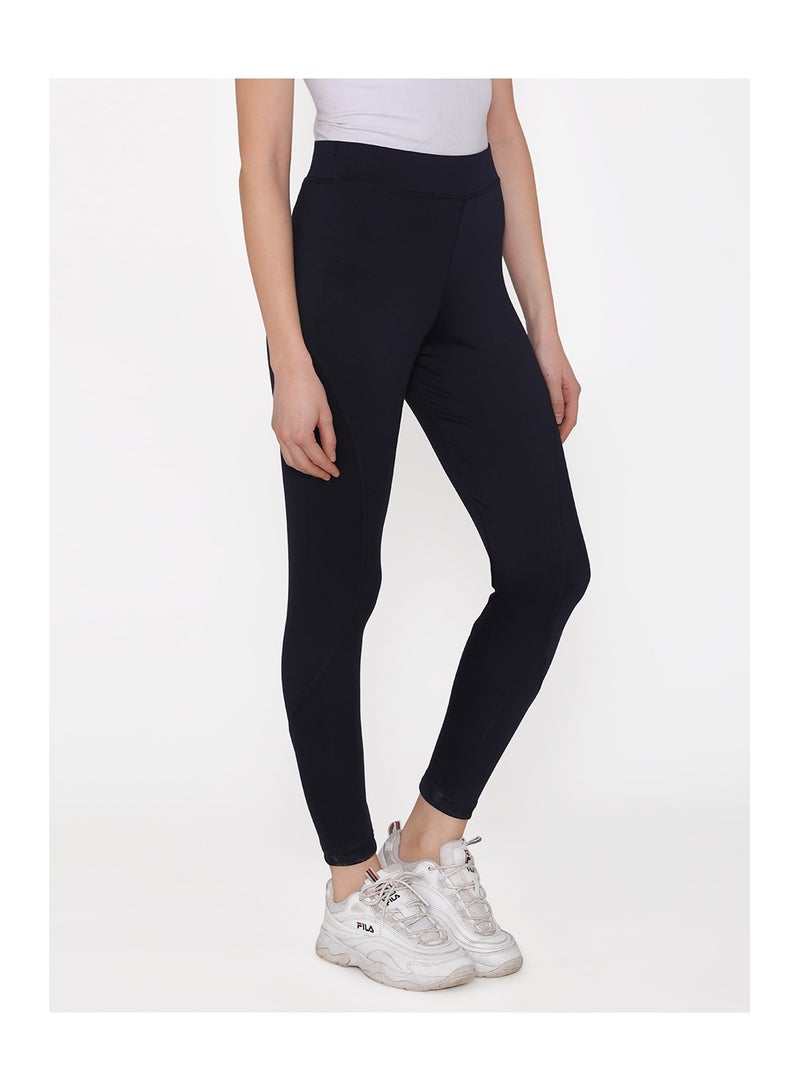 Clovia Activewear Gym Sports Tights in Navy Blue  - Image 3