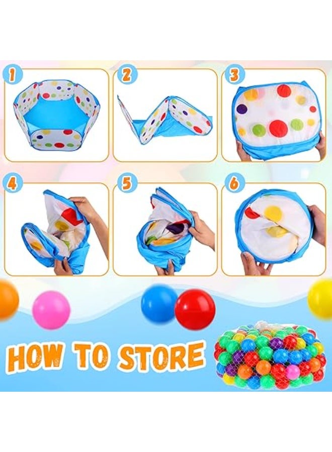 Baby Tent with Ball Plastic Pit Colorful Small Balls Toddler Playhouse Playpen for Boy Girl Crawl Play Indoor Outdoor - Image 2