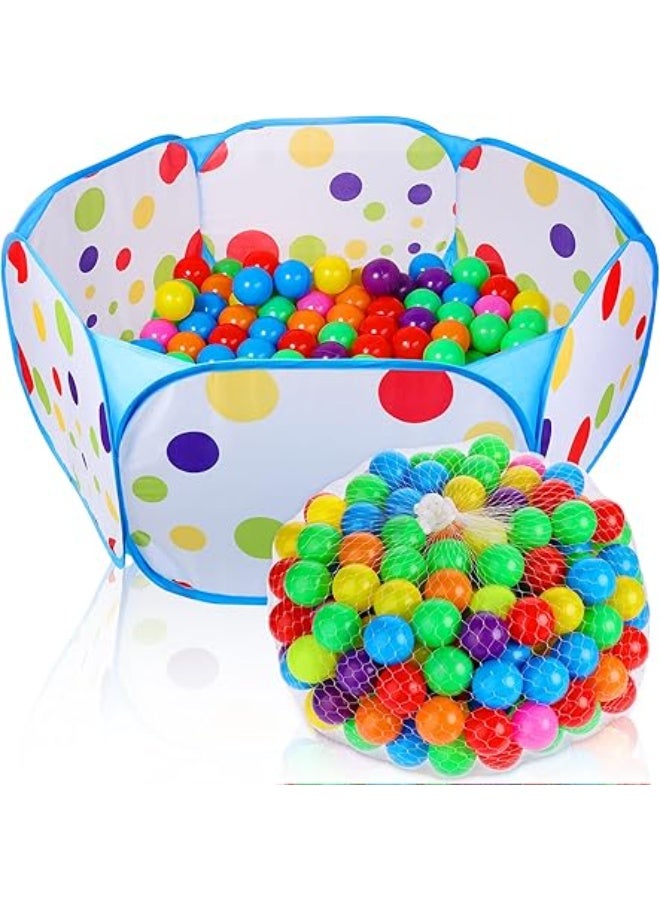 Baby Tent with Ball Plastic Pit Colorful Small Balls Toddler Playhouse Playpen for Boy Girl Crawl Play Indoor Outdoor - Image 1