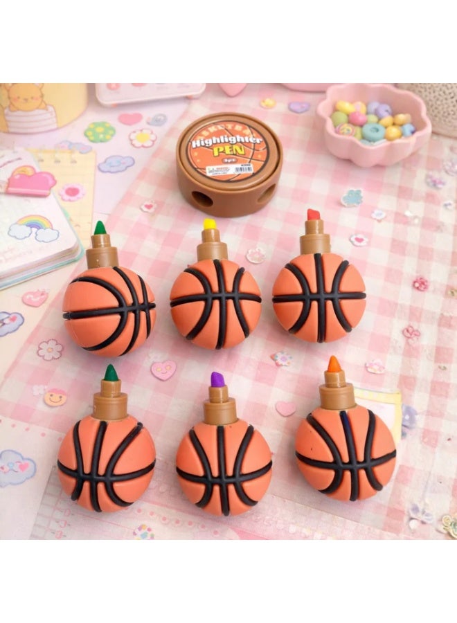 Professional league 6-in-1 spinner highlighter set with a sports theme – Multi Color Rotating Marker for Students & Kids Pack of 24 - Image 3