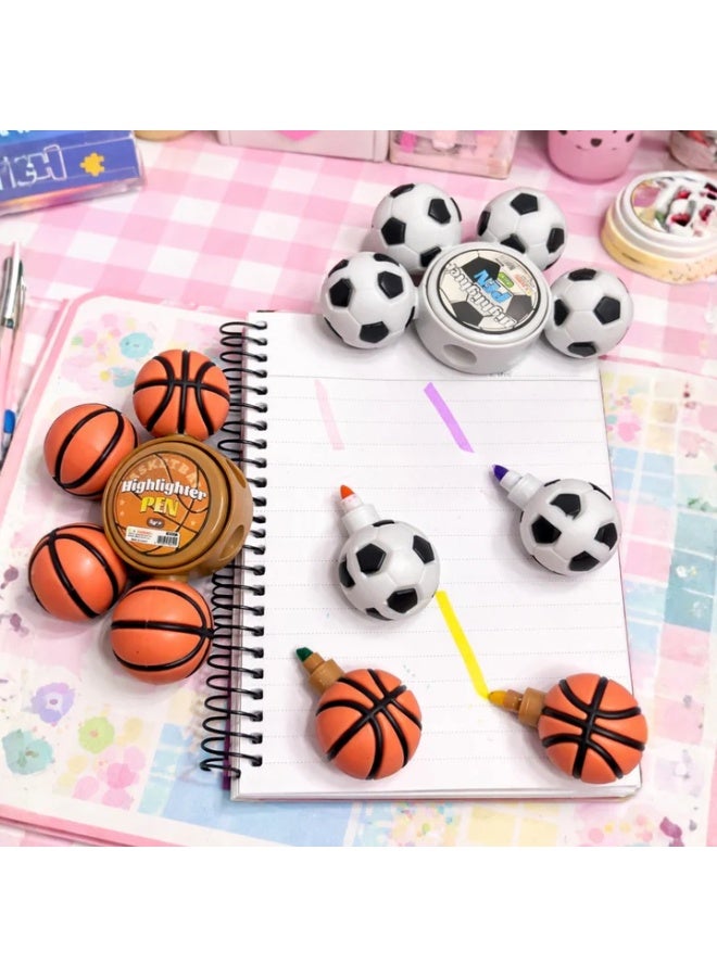 Professional league 6-in-1 spinner highlighter set with a sports theme – Multi Color Rotating Marker for Students & Kids Pack of 24 - Image 2