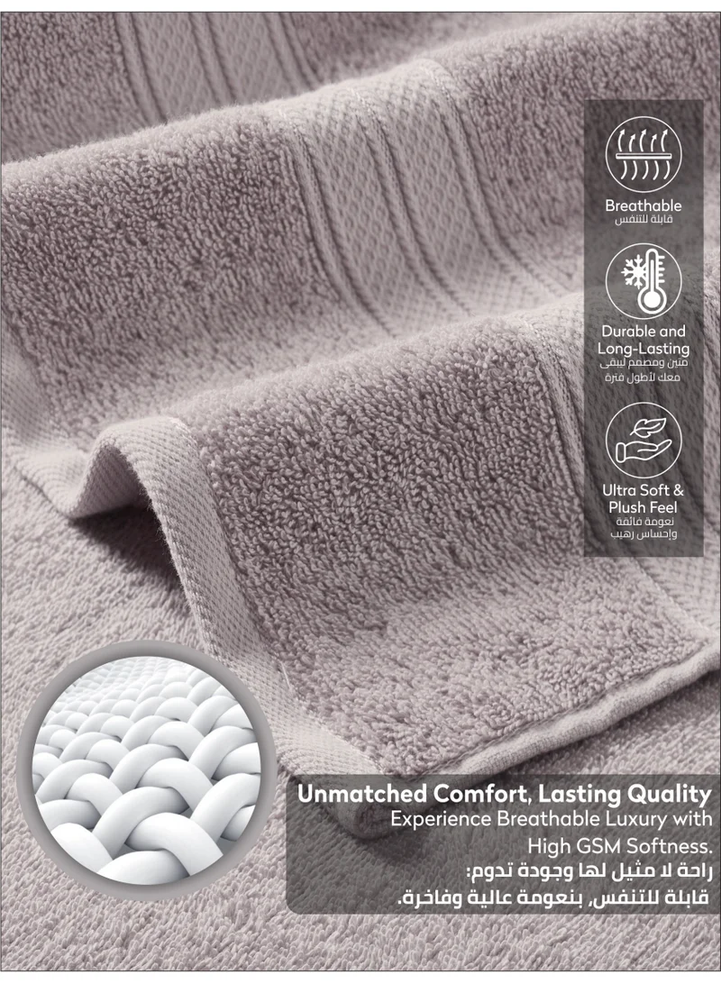 Donetella Bath Sheet 2pcs ( 85x172cm) Premium 100 % Combed Cotton 2-Pcs Bath Sheet Set (85 X 172 CM) 600 GSM Large Towel, Highly Absorbent, Quick Dry,Best Towel for Bathroom, Spa And Hotel,White  | Best Price UAE
