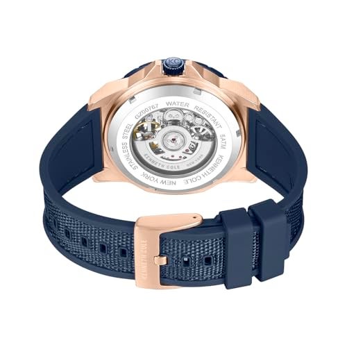 Kenneth Cole Automatic Analog Blue Dial Blue Silicon Strap Watch for Men - KCWGZ0076702MNW - Image 2