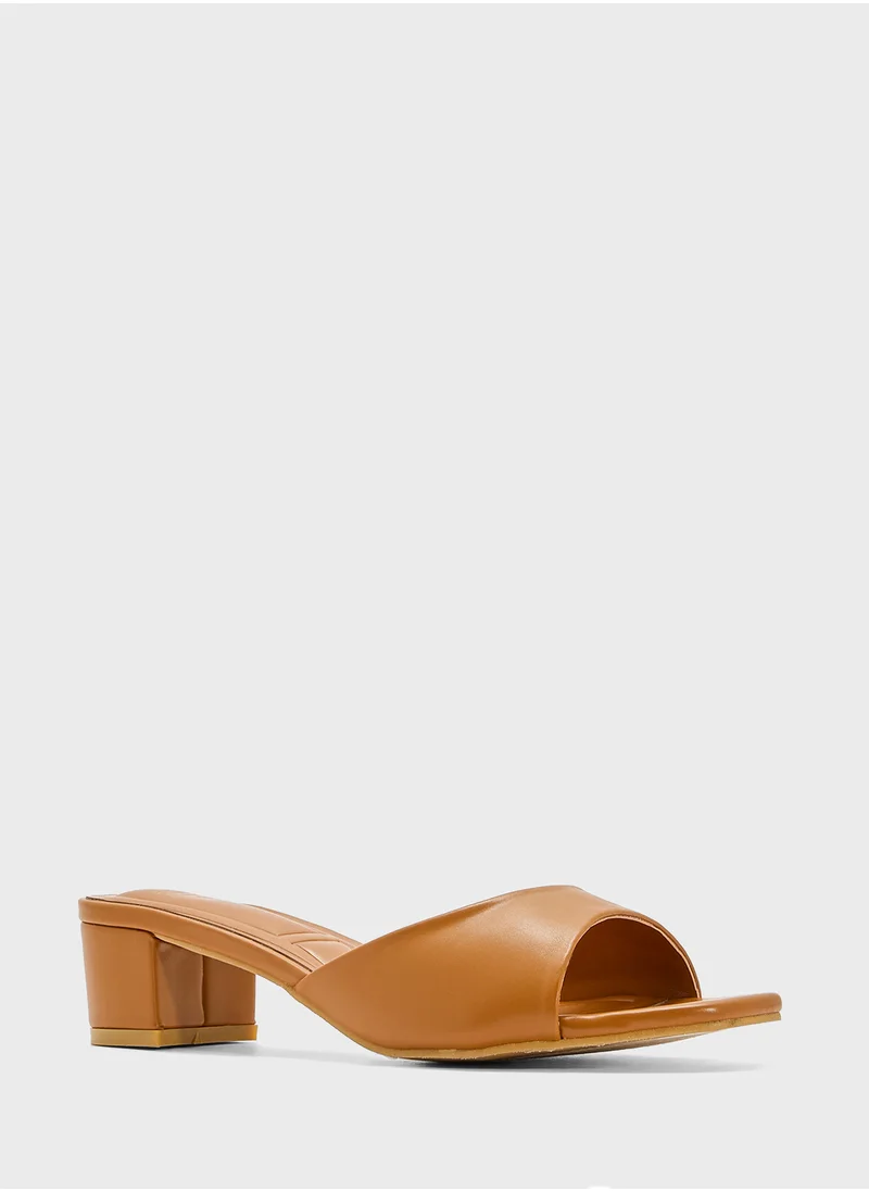 ELLA Block Heel Mule Sandal