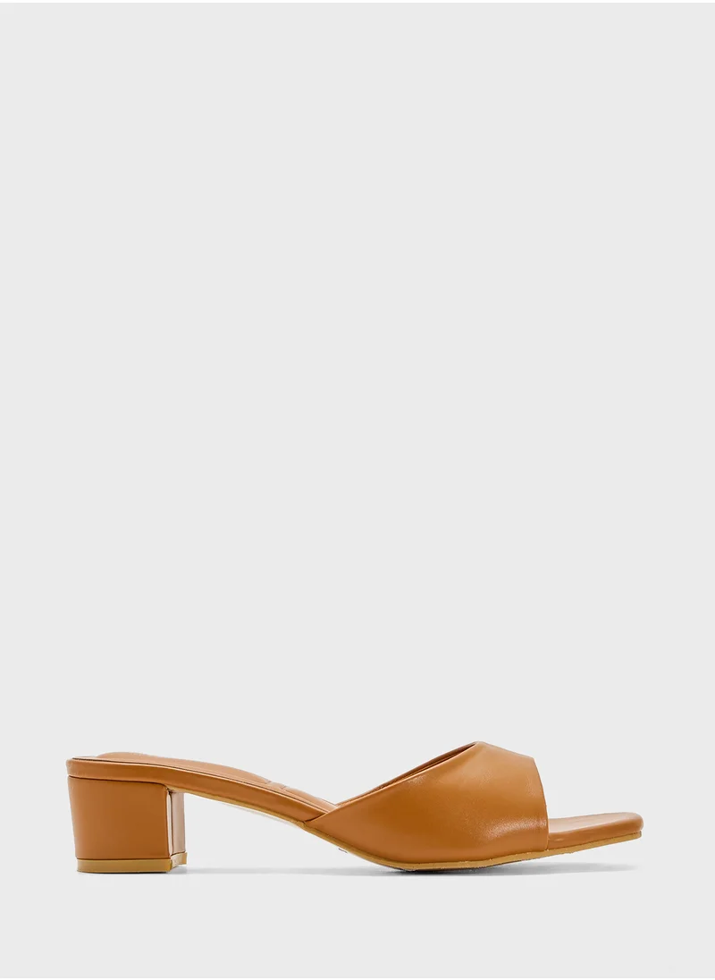 ELLA Block Heel Mule Sandal