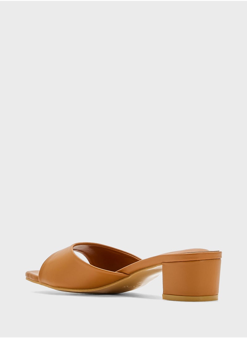 Block Heel Mule Sandal