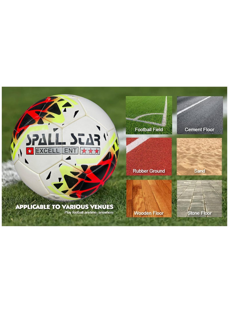 Spall Football Soccer Ball For Matches World Cup Best Indoor/Outdoor Water Proof Ball For Prefessional Training And Match Men And Women Youth And Adult - Image 4