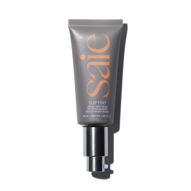 Saie Slip Tint Tinted Moisturizer with SPF 35 - Light Coverage, Glowy Skin Tint & Mineral Sunscreen for Face with Hydrating Hyaluronic Acid - Summer Makeup Essential - Shade Five + Half (1.35 oz) - Image 1