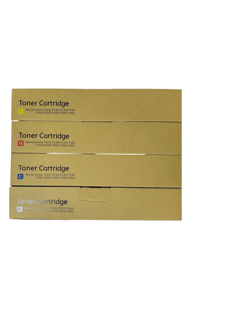 Terabyte مجموعة خرطوشة حبر XE-7525 WorkCentre 7525 4 عبوات 006R01509 006R01510 006R01511 006R01512 بديل حبر لطابعات Xerox 7525 7530 7535 7545 7556 7830 7835 7845 7855 (1BK/1C/1M/1Y) يُرجى التحقق من رقم الجزء :-006R01509/06R01510/006R01510/006R01512 - Image 2