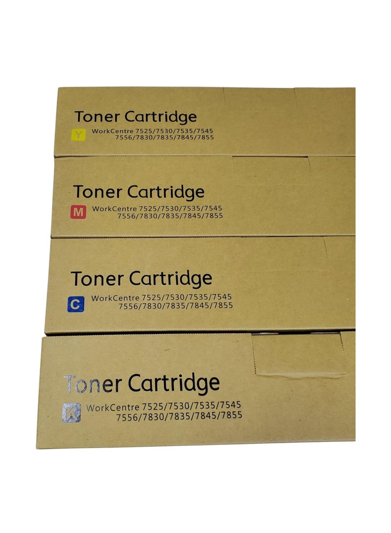 Terabyte مجموعة خرطوشة حبر XE-7525 WorkCentre 7525 4 عبوات 006R01509 006R01510 006R01511 006R01512 بديل حبر لطابعات Xerox 7525 7530 7535 7545 7556 7830 7835 7845 7855 (1BK/1C/1M/1Y) يُرجى التحقق من رقم الجزء :-006R01509/06R01510/006R01510/006R01512 - Image 3