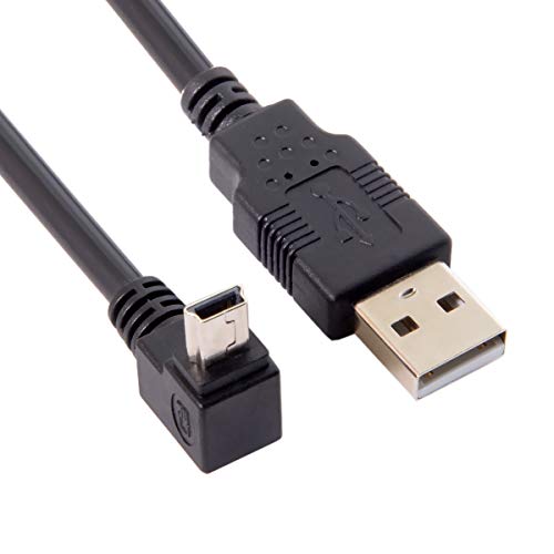 NFHK Mini USB B Type 5pin Male UP Angled 90 Degree to USB 2.0 Male Data Cable 5 Meters with EMI Ferrite Core 50cm - Image 1