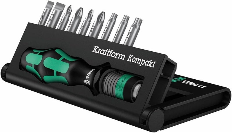 Wera 5056653001 Kk 10، مجموعة أدوات مفكات وبراغي مدمجة وصغيرة الحجم، تتكون من 10 قطع