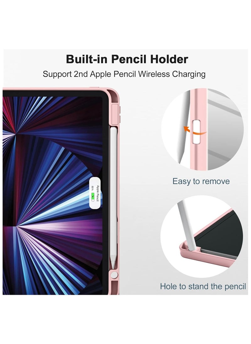 TEAM LUXURY Case for iPad Air 11-Inch M2 (2024), iPad Air 5/4 (2022/2020 5th/4th Generation 10.9-Inch)  [built-in pen holder] Shock-absorbing case with transparent back cover  - Image 3