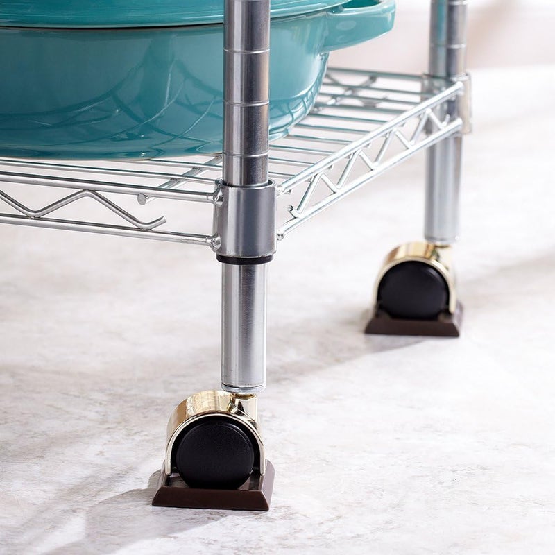 SoftTouch 4653495N Furniture Caster Cups Square for Carpet or Durable Hard Floors 2 Inch 12 Pack Brown 12 Count - Image 5