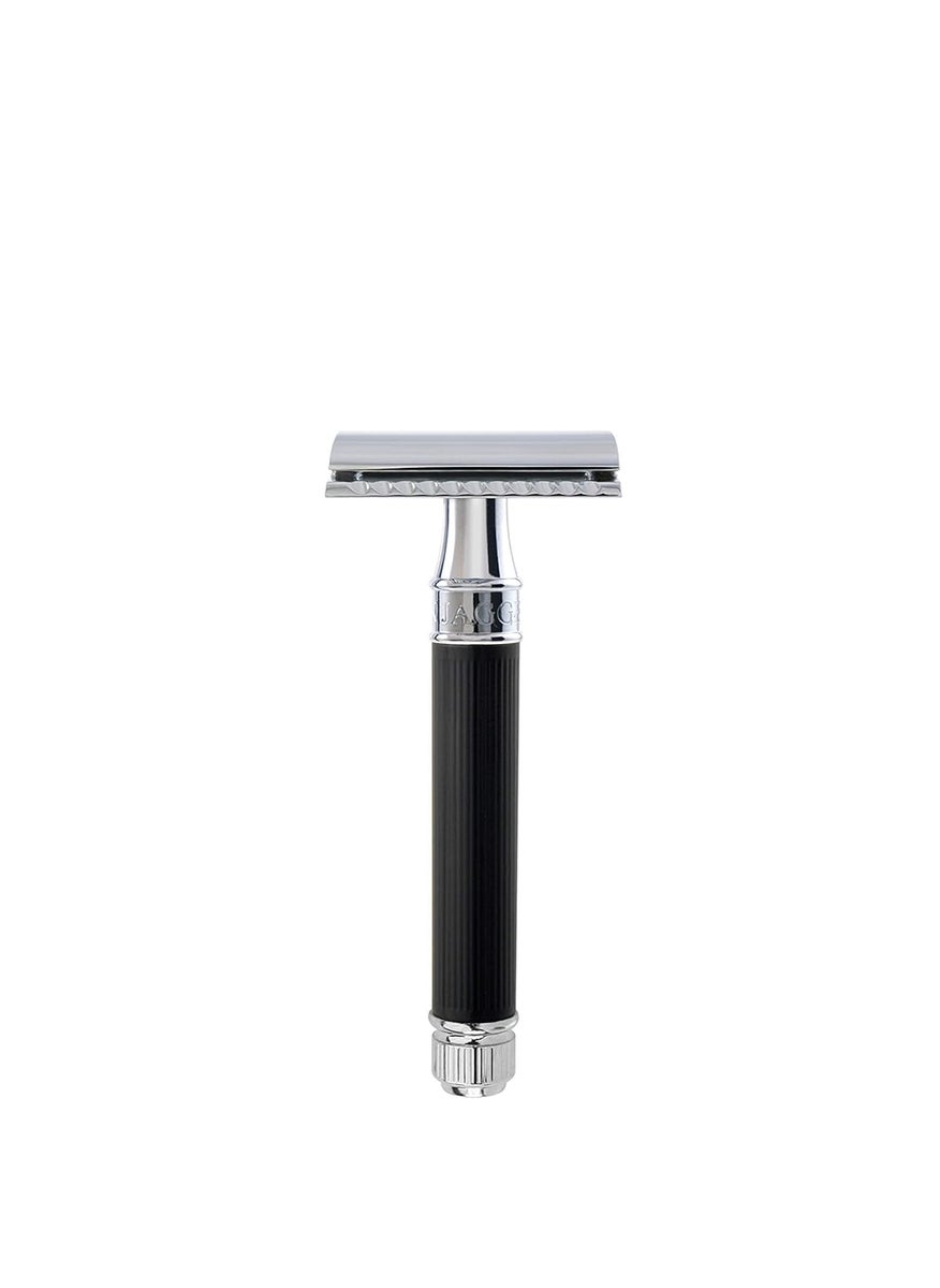 Edwin Jagger - Edwin Jagger Double Edge Safety Razor With Long Handle Blue Black - Image 1