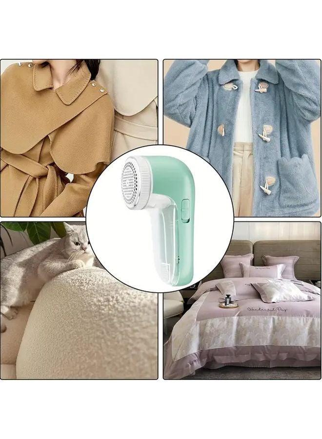 مزيل الوبر الكهربائي الأخضر للقماش 3 شفرات يعمل باليو إس بي للملابس والأثاث - Image 4