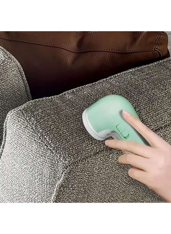 مزيل الوبر الكهربائي الأخضر للقماش 3 شفرات يعمل باليو إس بي للملابس والأثاث - Image 5