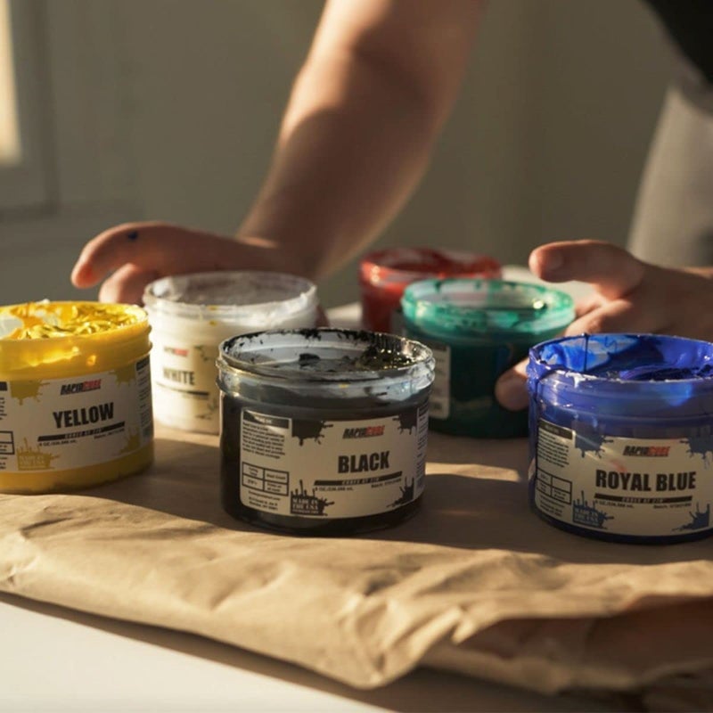 Screen Print Direct Screen Printing Ink Set - Rapid CureÂ® 6 Color Plastisol Ink for Screen Printing Fabric - Low Temperature Curing 8 oz. Plastisol Ink by Screen Print DirectÂ® - Inks for Silk Screens and Mesh - Image 5
