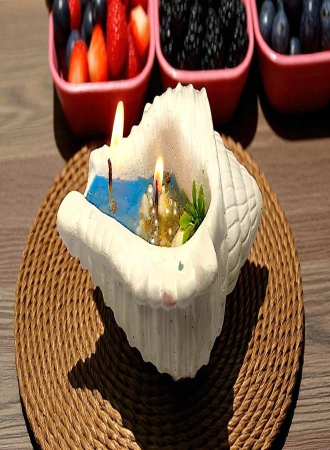 Freebies Handmade Sea Shell Candle | Ocean Inspired Decorative Wax Candle | Perfect Luxury Gift Candle - Image 1