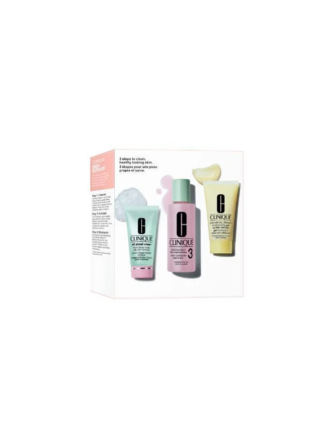 CLINIQUE 3 Step Skin Care Set - Combination To Oily Skin
