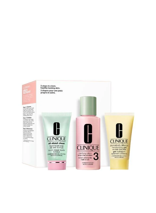 CLINIQUE 3 Step Skin Care Set - Combination To Oily Skin