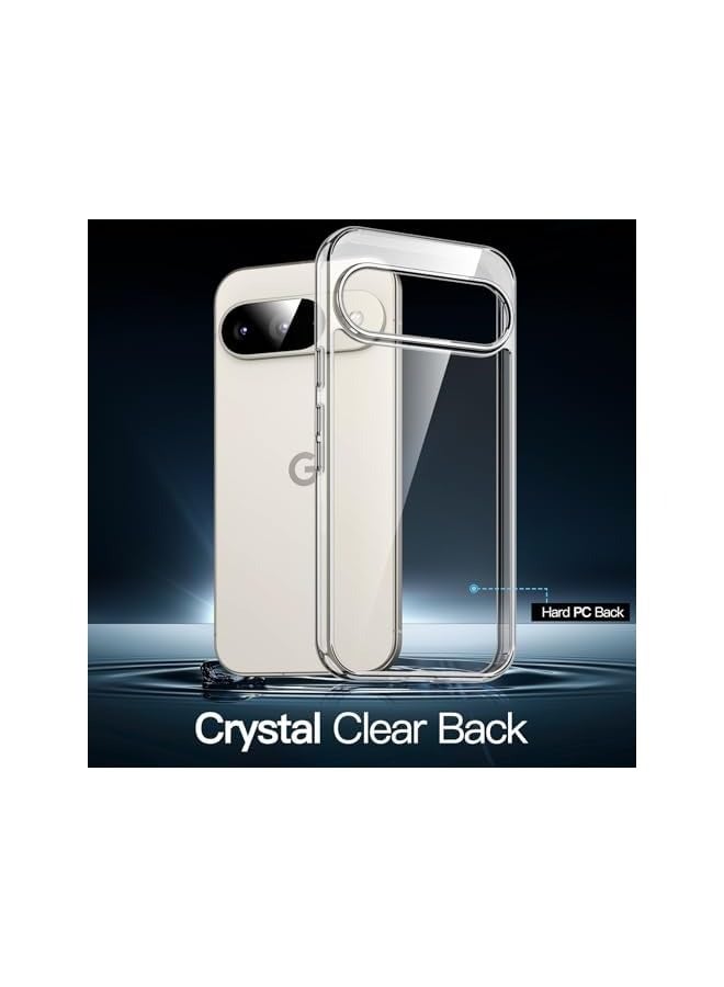 Jetech Case for Google Pixel 9/9 Pro 2024, Non-Yellowing Shockproof Bumper Protective Phone Cover, Anti-Scratch Hard PC Back (Clear) - Image 3
