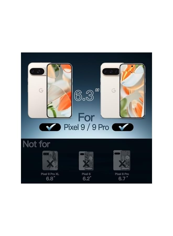 Jetech Case for Google Pixel 9/9 Pro 2024, Non-Yellowing Shockproof Bumper Protective Phone Cover, Anti-Scratch Hard PC Back (Clear) - Image 2