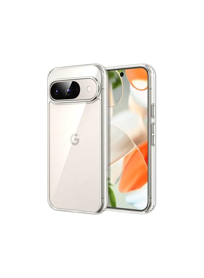 Jetech Case for Google Pixel 9/9 Pro 2024, Non-Yellowing Shockproof Bumper Protective Phone Cover, Anti-Scratch Hard PC Back (Clear) - Image 1