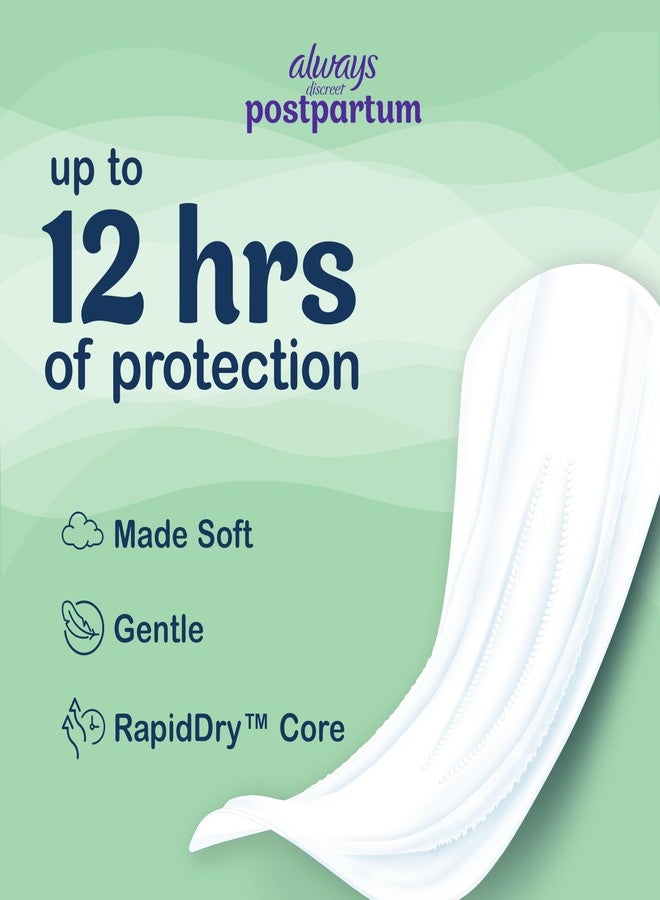 Always Discreet Postpartum Incontinence Pads, Moderate Absorbency, 57 Count - Image 2