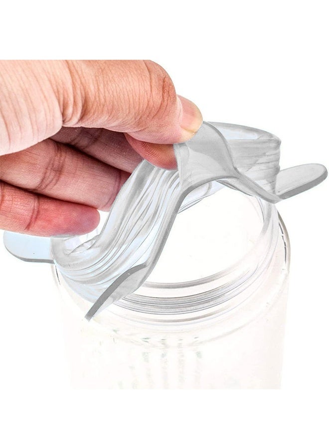 JCB CHIC أغطية سيليكون قابلة للتمدد 6 قطع غطاء شفط - أغطية قابلة للتمدد بأحجام متعددة للأوعية والأكواب والأواني والعلب والبرطمانات وأغطية حافظة الطعام الطازج وأغطية قابلة للتجميد وقابلة للاستخدام في الميكروويف (3 مجموعات) - Image 4