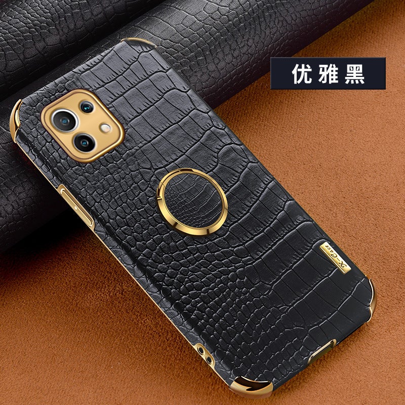 Suitable for Redmi Note12Pro Crocodile Leather Mobile Phone Case K60 Electroplated Leather A1+ Anti-Fall 10S Protective Cover 9A - Image 1