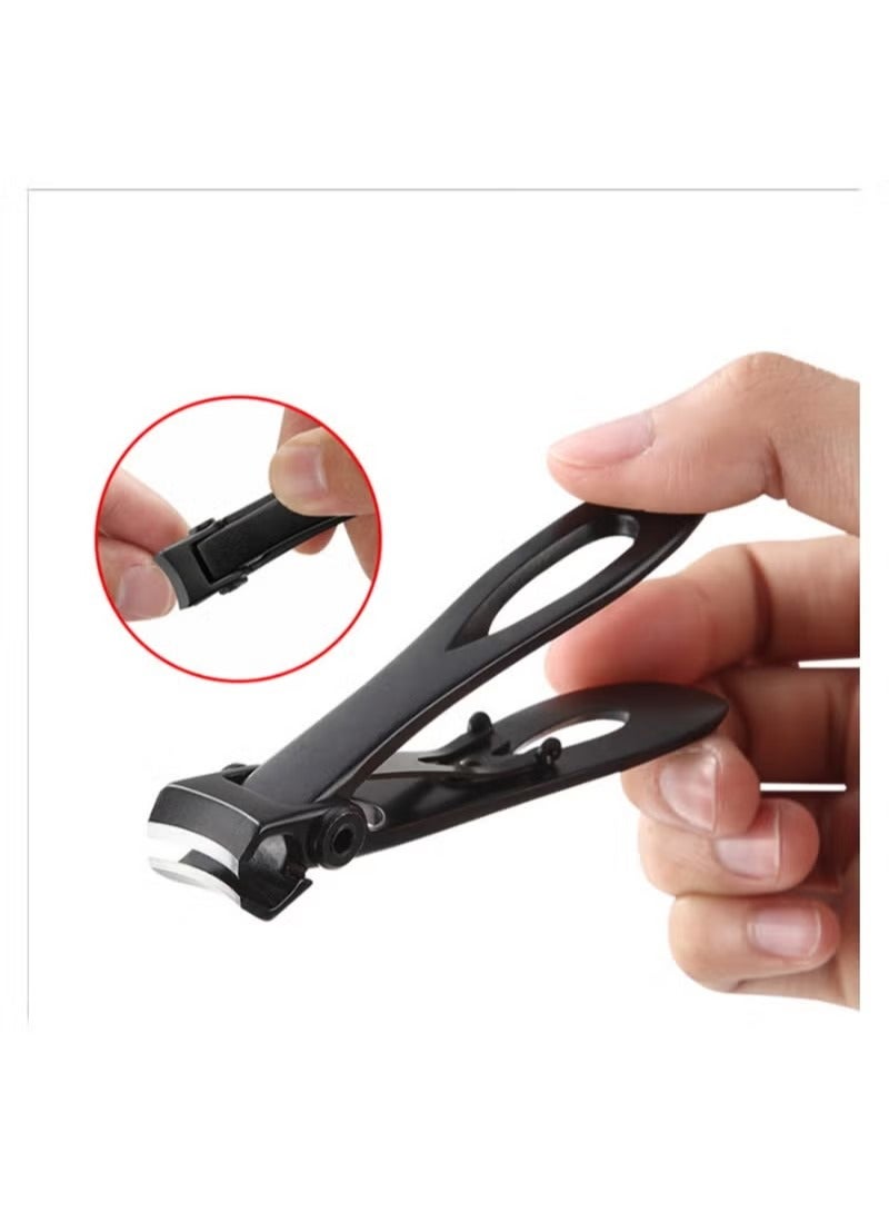Nail Clipper - Wide-Opening Jaws Sharp Nail Cutter Sturdy Stainless Steel Fingernail Clippers Toenail Clippers for Thick and Hard Nails (Black) - Image 3