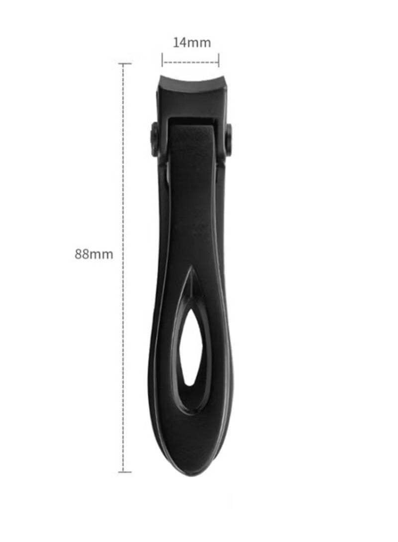 Nail Clipper - Wide-Opening Jaws Sharp Nail Cutter Sturdy Stainless Steel Fingernail Clippers Toenail Clippers for Thick and Hard Nails (Black) - Image 2