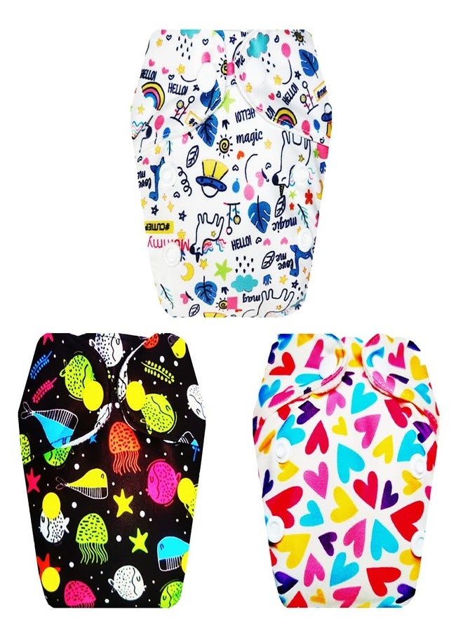 Dumbledo Premium Newborn Cloth Diaper with Integrated Soaker (Pack of 3) | Hypoallergenic | Reusable & Washable | Quick Dry | Ideal for Toddlers | 0 - 4 Months | Unisex Baby - Image 1