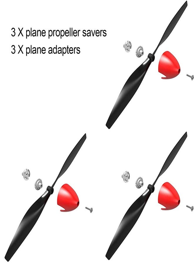 FLYCOLOR 3 Sets P51 Rc Plane Propeller with Propeller Savers and Adapters for VOLANTEXRC 761-5 Airplane and Tr-p51d - Image 2