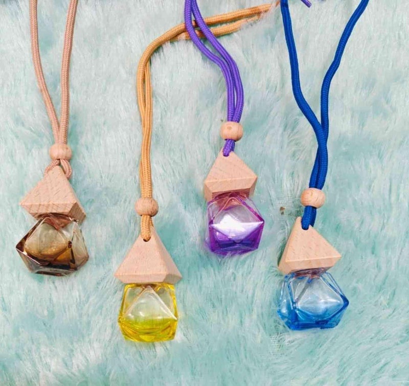 Generic Empty CarBathroom Hanging Perfume Bottle Pack of 2 10ml White Unscented Drop Passive Diffusion Air Freshener Car Interiors Bathrooms Homes Offices Shoes Racks - Image 2