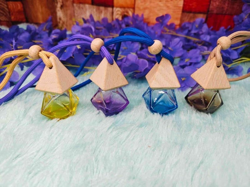 Generic Empty CarBathroom Hanging Perfume Bottle Pack of 2 10ml White Unscented Drop Passive Diffusion Air Freshener Car Interiors Bathrooms Homes Offices Shoes Racks - Image 1