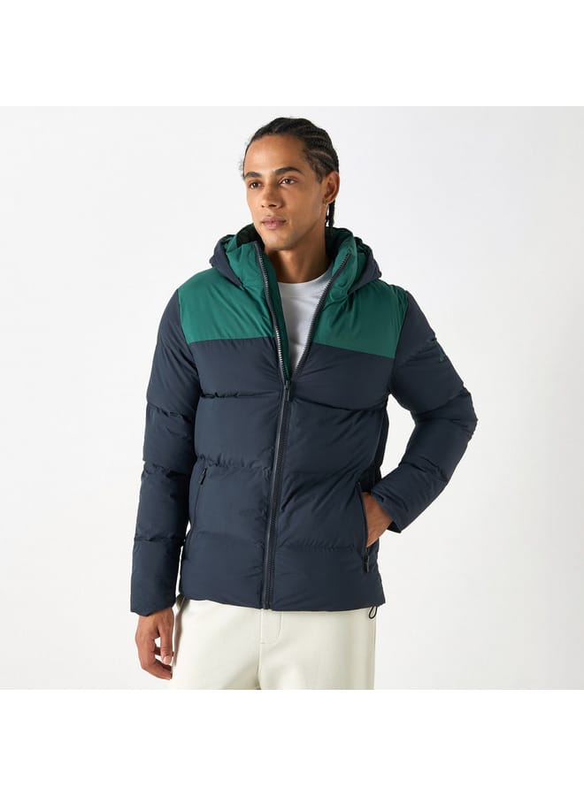Kappa Kappa Colourblock Zip-Through Hooded Jacket  - Image 1