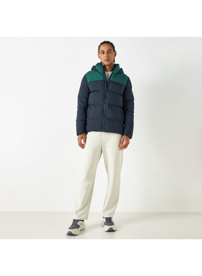 Kappa Kappa Colourblock Zip-Through Hooded Jacket  - Image 2