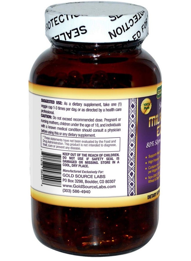 Gold Source Labs كبسولات حليب الشوك العضوي، 180 كبسولة، مسحوق حليب الشوك النقي بالإضافة إلى 80% مستخلص سيليمارين المعقد القياسي، 450 ملغ، مكمل طبيعي لصحة الكبد، تعزيز المناعة، إزالة السموم والتنظيف - Image 2
