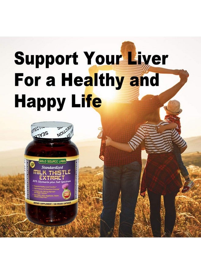 Gold Source Labs كبسولات حليب الشوك العضوي، 180 كبسولة، مسحوق حليب الشوك النقي بالإضافة إلى 80% مستخلص سيليمارين المعقد القياسي، 450 ملغ، مكمل طبيعي لصحة الكبد، تعزيز المناعة، إزالة السموم والتنظيف - Image 4