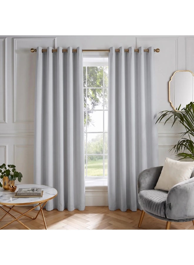 Amali Blackout Plain Curtains 274 cm x 127 cm - 2 Panels, 100% Polyester, Grommet Top, Thermal Insulated, Noise Reducing, Light Blocking - Image 1
