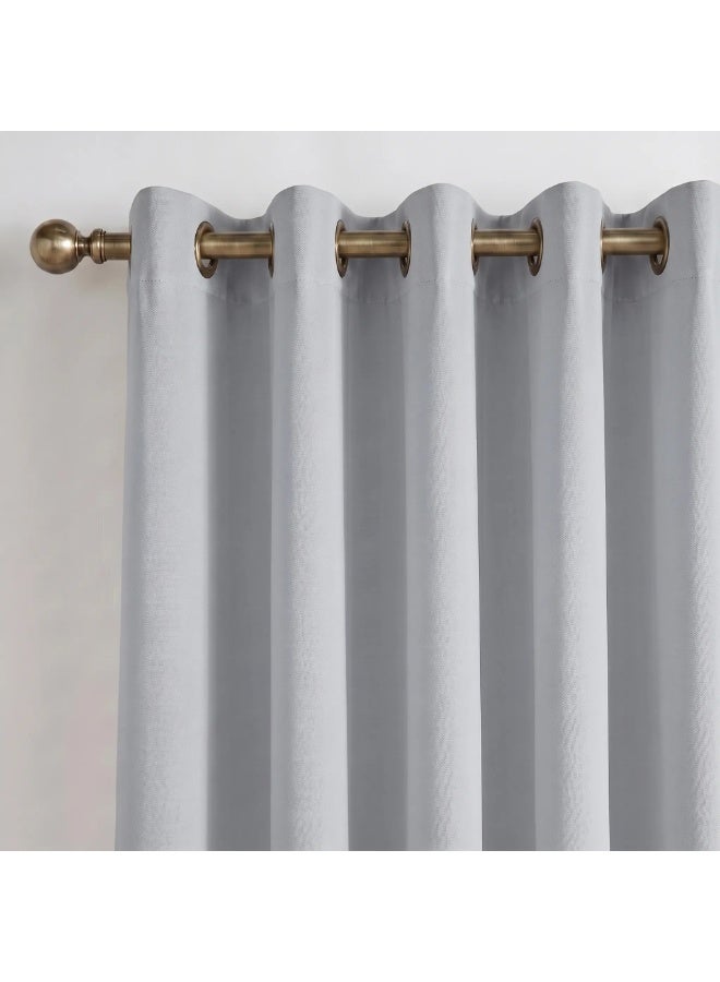 Amali Blackout Plain Curtains 274 cm x 127 cm - 2 Panels, 100% Polyester, Grommet Top, Thermal Insulated, Noise Reducing, Light Blocking - Image 4