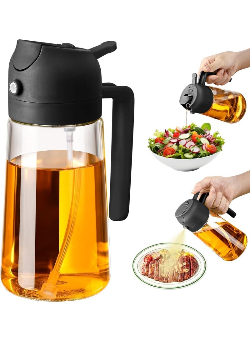 Lynacz Original All-in-One Oil Sprayer & Dispenser Bottle Durable Glass Container with Controlled Pour Spout for Modern Cooking - Image 1