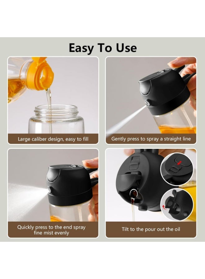 Lynacz Original All-in-One Oil Sprayer & Dispenser Bottle Durable Glass Container with Controlled Pour Spout for Modern Cooking - Image 4