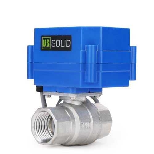 U.S. Solid 3/4" Motorized Ball Valve, Stainless Steel Electrical Valve with Full Port, 9-24V DC, 5 Wire Setup, Compatible with Indicator Lights for Open/Closed Position - Image 2