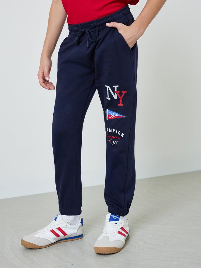 Styli Teen Boys Graphic Print Cuffed Joggers - Image 2