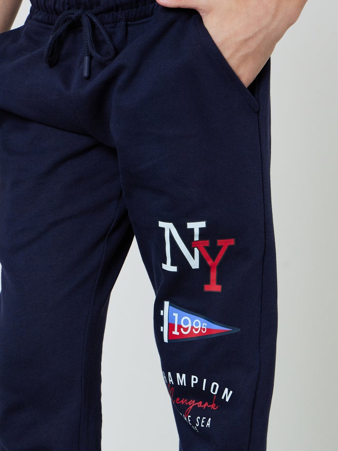 Styli Teen Boys Graphic Print Cuffed Joggers - Image 3