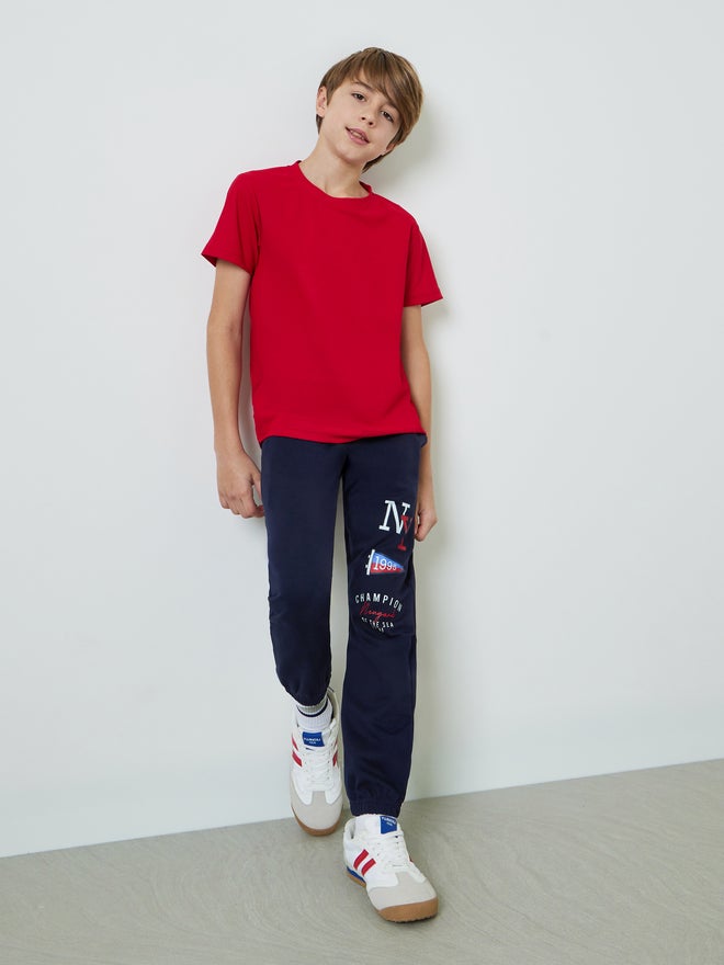 Styli Teen Boys Graphic Print Cuffed Joggers - Image 1